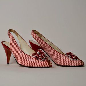 Vintage Bally Peep Toe Heel